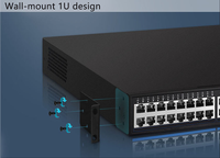Commutateur PoE+ Gigabit 48 ports avec 4x10G SFP+ Uplink, commutateur PoE géré L3 1U pour montage en rack IEEE 802.3af/at