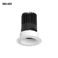 Plafonnier encastré réglable 10W 20W 28W COB sans cadre CCT changeable, downlight LED encastré sans bordure