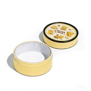 Food Grade Eco Texture Paper Cylinder, Custom Paper Tube <b>Box</b> for Cookies, Candies, Chocolates and Cake Packaging - Product Image 1