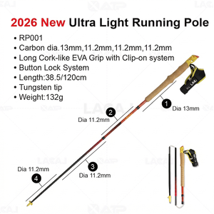 <span class=keywords><strong>Bastones</strong></span> de Trekking XATP OEM Ultraligeros para Carreras de <span class=keywords><strong>Trail</strong></span>, Personalizables y Rápidos - Product Image 2
