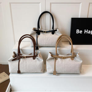 Classic Canvas Handbags Large Tote Bag Ladies Casual Underarm Shoulder Bags For Working - Product Image 1