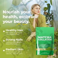 Poudre de Collagène Matcha Hydrolysée JBY OEM Saveur Matcha pour une Peau Éclatante et Lumineuse, Blanchiment de la Peau, Beauté
