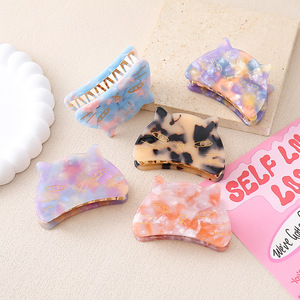 กิ๊บหนีบผมรูปการ์ตูน<span class=keywords><strong>เกาหลี</strong></span>น่ารักใหม่สำหรับผู้หญิงกิ๊บหนีบผมเซลลูโลสอะซิเตทรูปสัตว์น่ารัก - Product Image 4