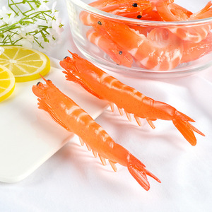Modelo de camarón de simulación, camarón Metapenaeus Ensis, accesorios de PVC para fotografía de mariscos, ingredientes de comida, adornos de exhibición - Product Image 2