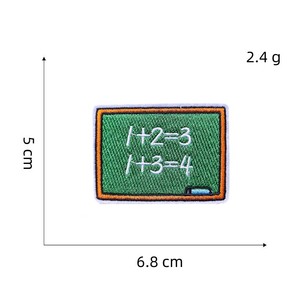トレンディな刺Embroideryパッチアイアンオン学生鉛筆ケーススタディ学習刺Embroideredパッチスクールチルドレンバックパック
