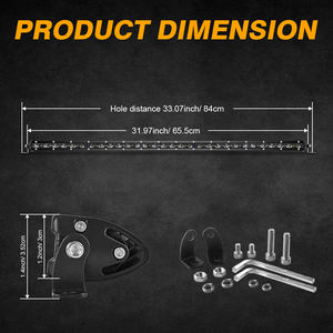 Barre lumineuse LED incurvée anti-poussière <span class=keywords><strong>de</strong></span> 32 37 pouces Faisceau d'inondation grand angle <span class=keywords><strong>de</strong></span> 120 ° pour la conduite <span class=keywords><strong>de</strong></span> <span class=keywords><strong>nuit</strong></span> hors route Barra Led Bar Light - Product Image 6