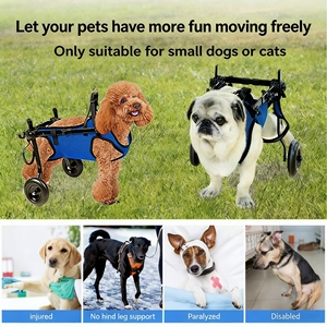 <span class=keywords><strong>Chariot</strong></span> de transport <span class=keywords><strong>pour</strong></span> animaux de compagnie à 2 roues réglable et écologique <span class=keywords><strong>pour</strong></span> chiens et chats âgés ou handicapés - Product Image 1