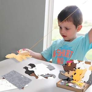 <span class=keywords><strong>Facile</strong></span> da cucire educativo di apprendimento precoce artigianato principiante bambini fai da te divertente animale di peluche gattino sentiva gatto del giocattolo del mestiere kit da cucito - Product Image 6