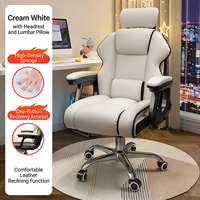 Chaise de bureau de direction moderne en cuir synthétique confortable à dossier haut et pivotante, soutien lombaire pour soulager les douleurs du bas du dos
