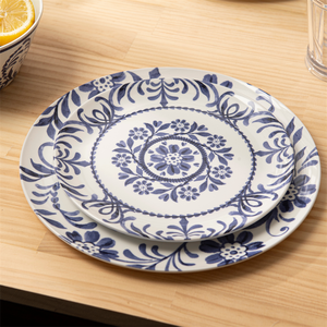 Indigo Floral High-End Melamine <b>Dinnerware</b> <b>Sets</b> for Weddings - Product Image 5