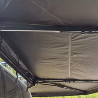 Abri solaire latéral pour voiture 270 Plus 360 degrés, auvent extensible avec éclairage LED et parois