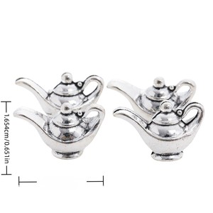 Magische Wunderlampe Anhänger 3D Antik Silber Zinklegierung Aladdin Wunschtopf für Märchen-Cosplay-Requisite - Product Image 1