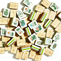 Tuiles de Mahjong en Acrylique à Motif Bambou Personnalisées en Gros, Ensemble de Mahjong Américain de Luxe, Tuiles de Mahjong pour 4 Joueurs pour Soirées Club