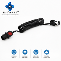 HJYAJZT OEM Longueur personnalisée Rétractable Spirale 24V -40~+105 ℃   Câble de remorque 7 voies ABS 7 conducteurs pour tracteur et véhicule
