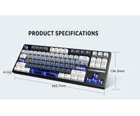 Clavier mécanique semi-aluminium ATK Z87 PRO, 87 touches, clavier de jeu entièrement remplaçable à chaud