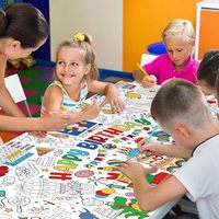 Affiche géante à colorier pour enfants - Joyeux anniversaire - Nappe en papier éducative 30x300cm