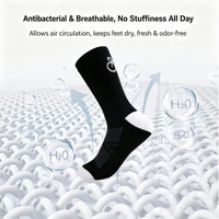 Chaussettes de compression mi-mollet pour hommes, chaussettes de sport respirantes à séchage rapide et résistantes à l'usure pour l'entraînement sportif en plein air