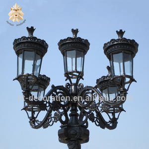 特注屋外ホームガーデンデコレーション鋳鉄ランプポスト金属スチールパークライトポール像 - Product Image 2