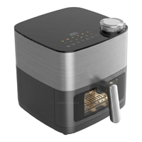 Air Fryer Digital 12-in-1 8L Full Stainless Steel 2100W dengan Ruang Pengisian Air 3D Stereoskopik untuk Keluarga dan Pesta