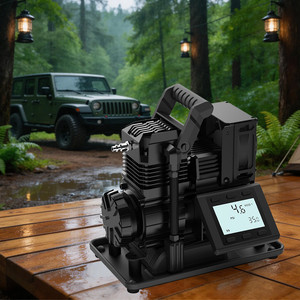 BLDC 12V Quick Compression Large LCD Oil-Free Digital Piston Gonfleur Des Pneus Air Compressor - Product Image 1