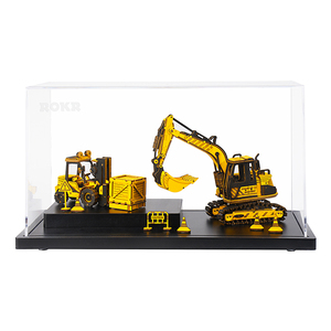 <span class=keywords><strong>Robotime</strong></span> <span class=keywords><strong>Rokr</strong></span> DIY Miniature Jouets Bois Artisanat TG413K Chariot Élévateur Assemblé Voiture Modèle Kit <span class=keywords><strong>3D</strong></span> Puzzles En Bois - Product Image 6