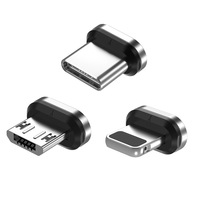 Câble de charge magnétique à tête plate 11 broches, connecteurs Type-C/USB, multifonction, PD 100W, transfert de données, vinyle noir, moule privé