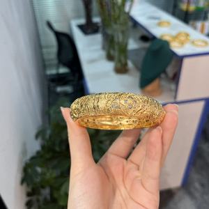 JXX Hot Sale Brass Women <b>Bangle</b> Bracelet Jewelry 2024 Arab Gold <b>Bangles</b> Design Dubai Gold Plated <b>Bangles</b> for Women - Product Image 4