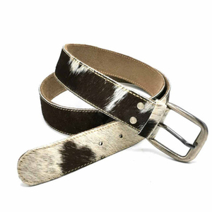 Mode Vintage léopard en gros femmes peau de vache poney cheveux hommes décontracté taille fourrure ceinture avec <span class=keywords><strong>boucle</strong></span> <span class=keywords><strong>ardillon</strong></span> - Product Image 2