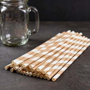 Pajitas de Papel Desechables con Diseño de Borde Suave, Seguras para Niños, Aptas para Bebidas Diarias de Niños Pequeños, Sin Daño a la Boca - Product Image 1