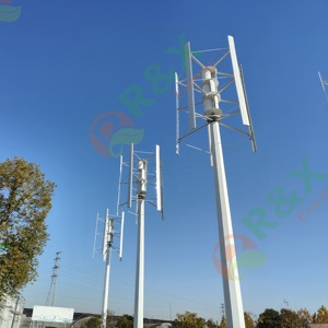 Kit de Sistema Híbrido Eólico Solar de 48V-96V 5-10kW, Sistema Híbrido Eólico Solar Vertical para el Hogar, Serie R&X-H, Batería de Plomo-Ácido, IP54 - Product Image 2