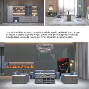 उच्च गुणवत्ता वाले आधुनिक काले चमड़े के कार्यालय सोफे के साथ सेट लिविंग रूम के लिए 10 साल की वारंटी - Product Image 5