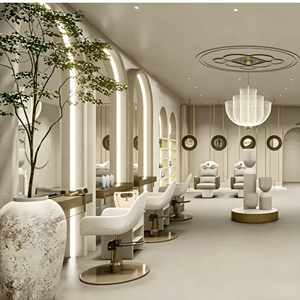 Aménagement Intérieur de Salon de Coiffure Personnalisé, Poste de Travail Complet pour Salon, Agencement de Présentation pour Salon de Manucure, Décoration et Rénovation de Magasin de Coiffure - Product Image 4