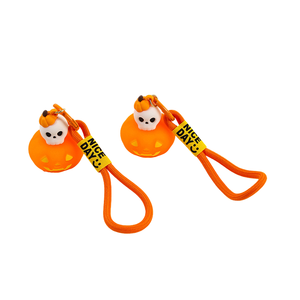 Llavero de goma suave con forma de calabaza de Halloween, creativo, ecológico, con soporte para monedas, para niños, venta al por mayor - Product Image 1