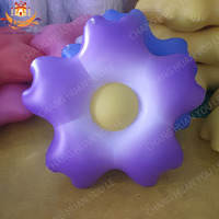 Fleurs de lotus gonflables en PVC de couleur personnalisée, décoration de sol extérieure, Air Dancer