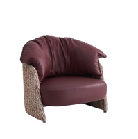 Fauteuil de détente moderne en tissu - Fauteuil d'appoint confortable pour salon avec design durable, canapé de détente en tissu velours moderne