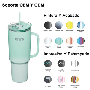 OEM ODM Soporte Vaso Termicos Acero Inoxidable 304 De Doble Pared De 40 oz Con Asa Y Tapa 40 oz Vaso con mango - Product Image 4