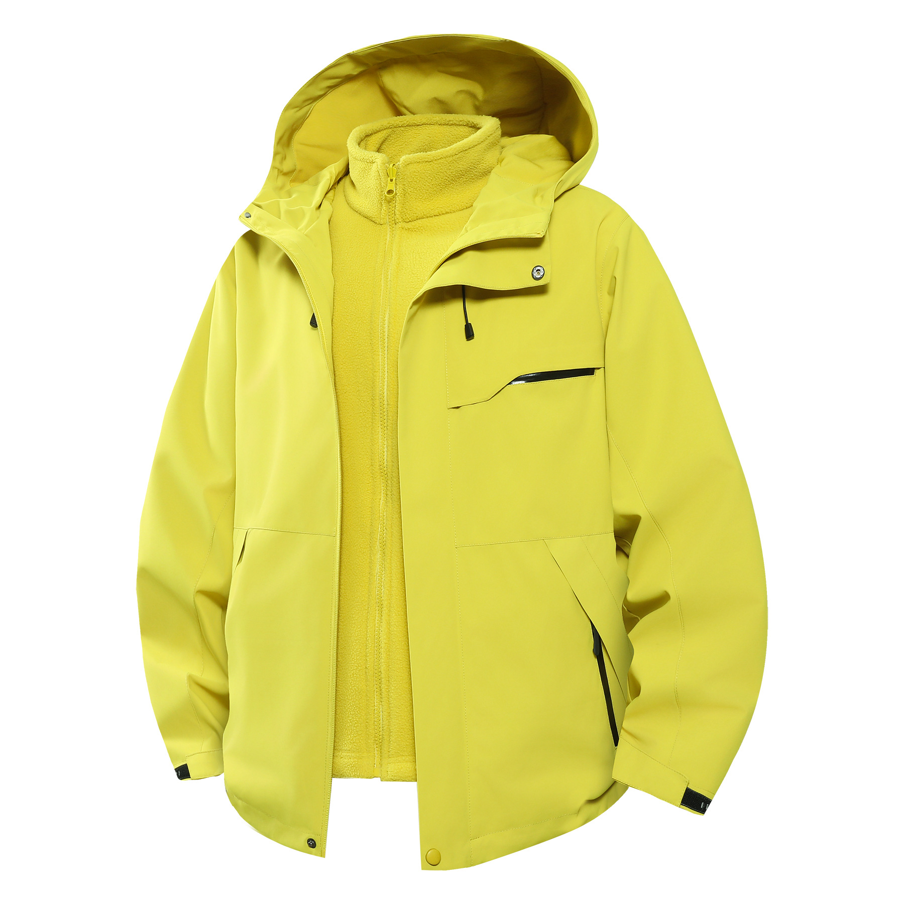 Détachable pour homme et femme jaune citron