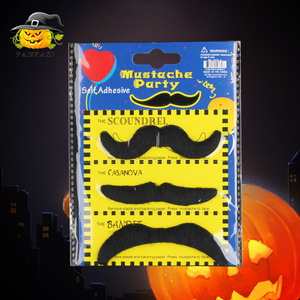 Bigote de Halloween con adhesivo, 3 piezas para decoraciones de fiestas de disfraces - Product Image 2
