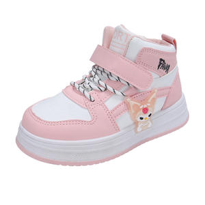 2025 printemps automne filles baskets décontractées montantes fermeture Velcro cuir synthétique dessin animé conception moyennes grandes tailles chaussures - Product Image 6