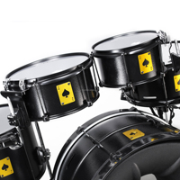 Beatello ACE of SPADES Ensemble de batterie avec amplificateur de grosse caisse Matériau ABS Ensemble de batterie complet professionnel Instrument de percussion adulte