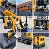 Mini-excavatrice sur chenilles haute performance avec une forte force de creusement et une benne de 0,02-0,03 m³ pour des performances rapides de terrassement