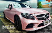 Film de protection de voiture en vinyle rose cerise électro-optique, film de protection de voiture