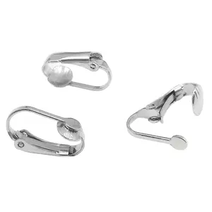 Supply high quality small nickel free stainless steel metal earring findings french ear clip