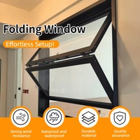 Fenêtre de balcon pliante en alliage d'aluminium avec verre trempé, design horizontal pliable, insonorisée, certifiée Energy Star