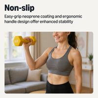YETFUL Ensemble d'haltères de 1 kg en néoprène avec logo personnalisé, pour usage domestique, fitness, Pilates, couleurs variées