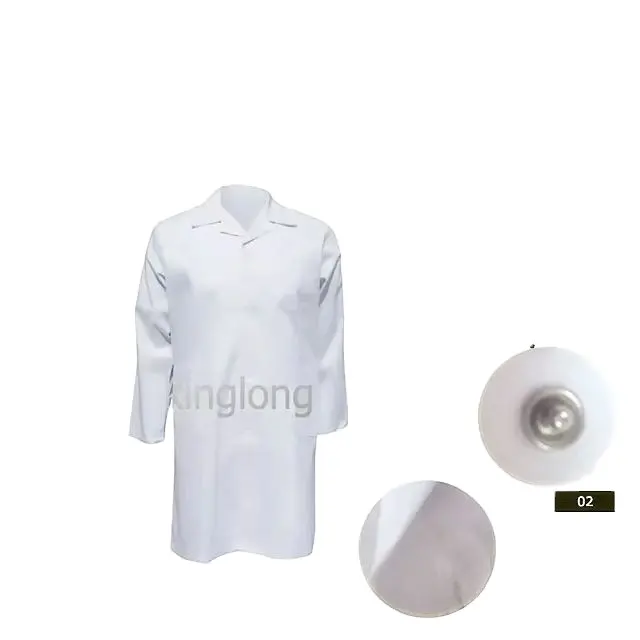 Blouse de laboratoire personnalisable avec logo personnalisé blouse blanche à manches longues uniforme de pharmacie blouse blanche de médecin