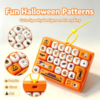 Clavier mécanique anti-stress créatif et mignon pour Halloween, 26 touches, jouet anti-stress, porte-clés, pendentif pour sac à dos, cadeau promotionnel