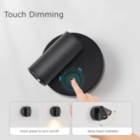 Moderne 3W COB LED Pas de scintillement Projecteur Veilleuse Rechargeable Sans Fil Intérieur Applique Murale pour Chambre Hôtel Escaliers Salon