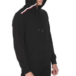 Sweat à capuche personnalisable 100 % coton pour homme, design uni avec détails avant/arrière, doublure polaire, écologique, respirant, hiver, uni - Product Image 2