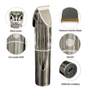 B9 1 Lcd Hair Clipper Electric Trimmer Metal Body <b>Rechargeable</b> <b>Battery</b> Powered For Home And Salon Use - Product Image 3